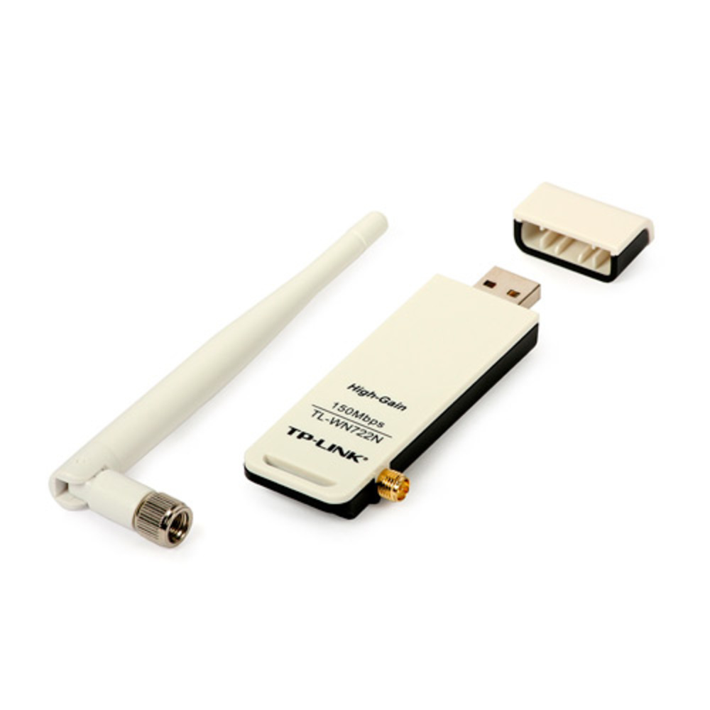 Imagen del Adaptador USB Inal&aacute;mbrico N150 TL-WN722N con fondo blanco