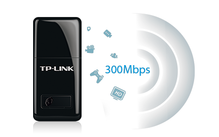 Adaptador USB Inal&aacute;mbrico TPLink N300