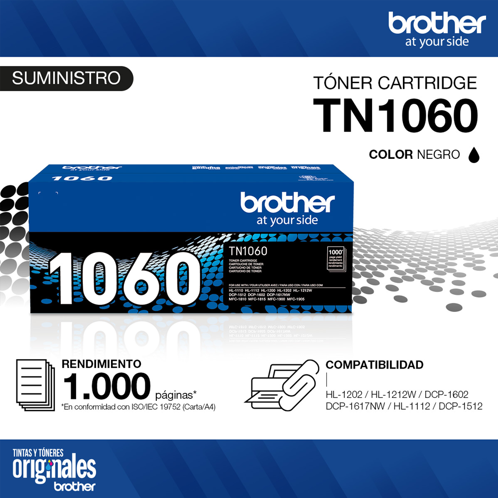 Compatibilidad del cartucho Brother TN1060