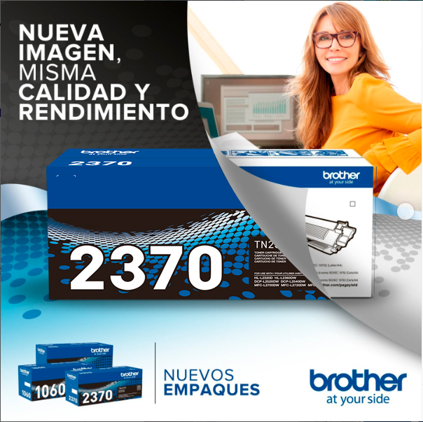 Empaque del T&oacute;ner Brother TN-2370.
