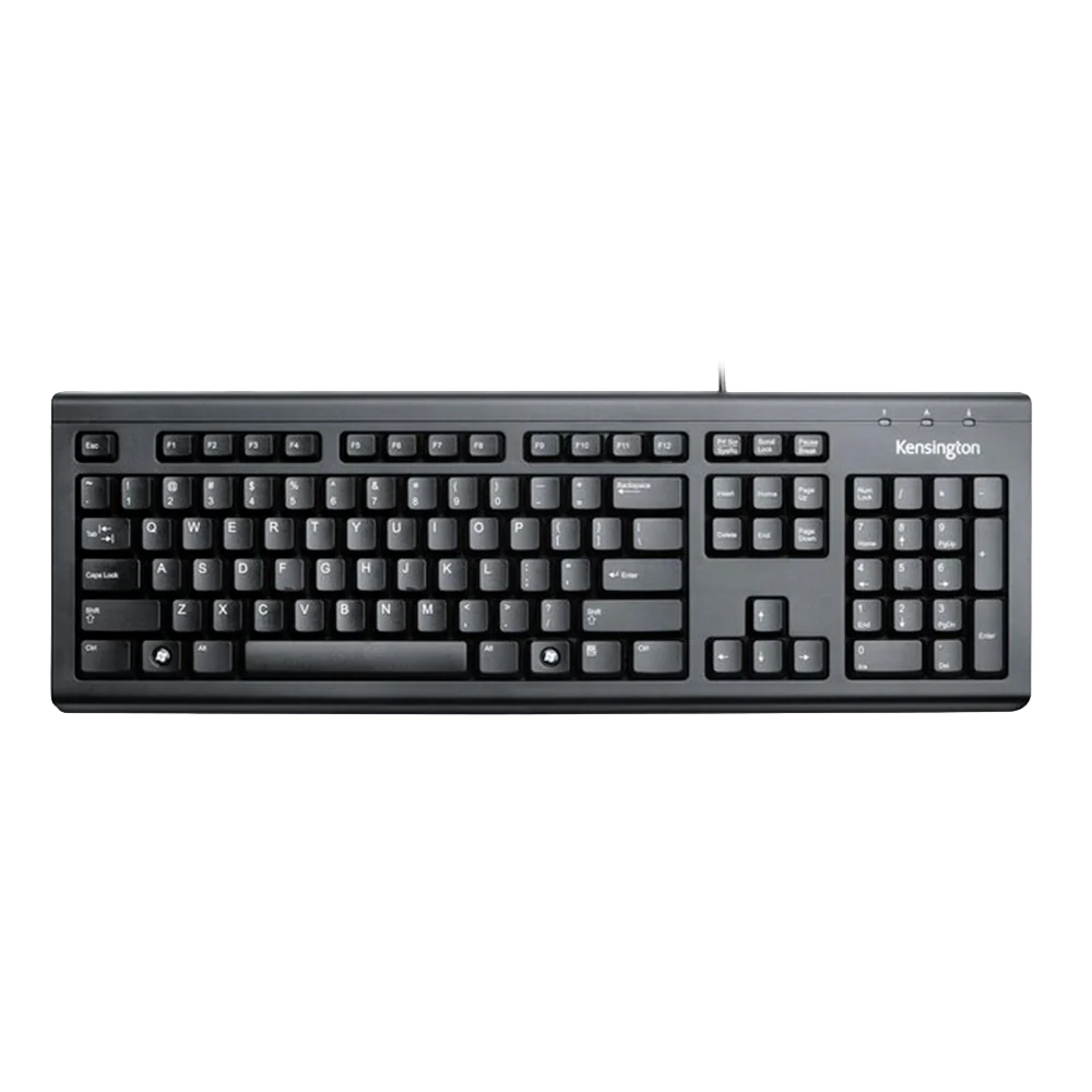 Teclado al&aacute;mbrico Kensington negro con dise&ntilde;o est&aacute;ndar
