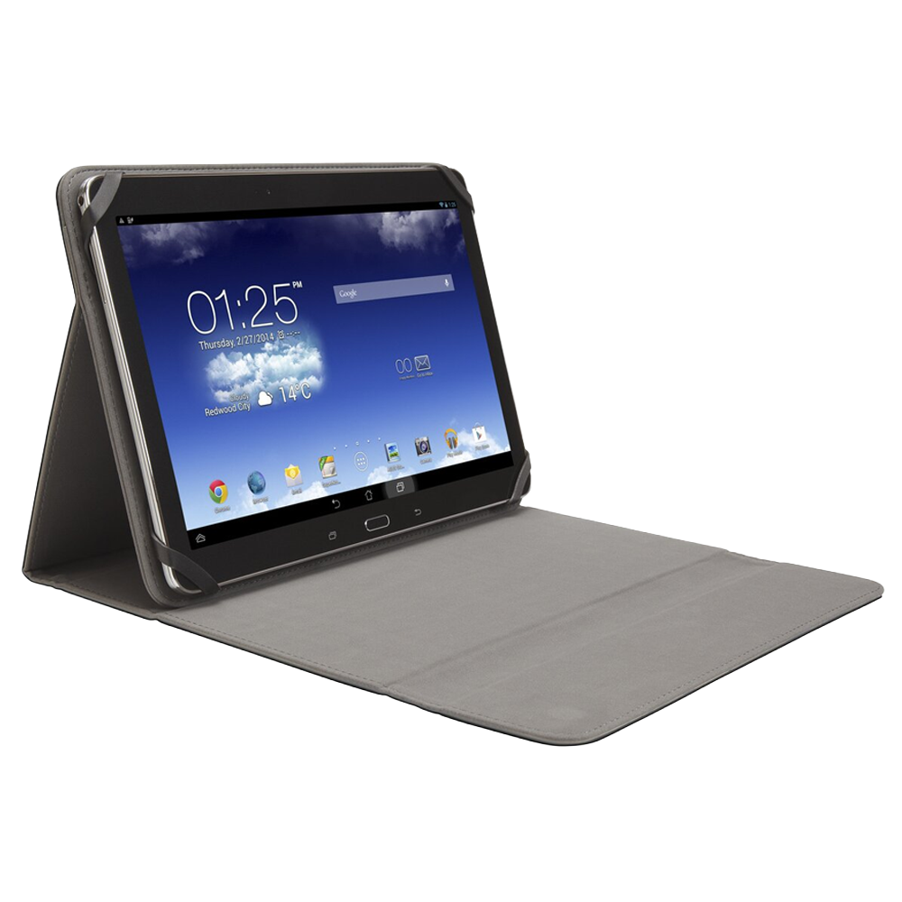 Funda universal con soporte multi posici&oacute;n y cierre magn&eacute;tico
