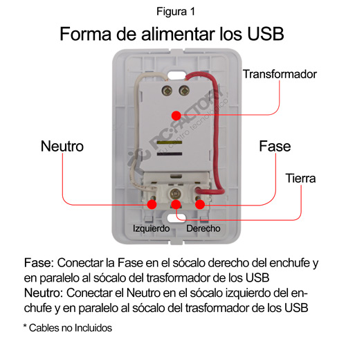 Enchufe USB montado en la pared, toma de carga, enchufe de pared USB con  control de interruptor de 4 puertos 5V 2.1A/1A 4100mA, salida de cargador