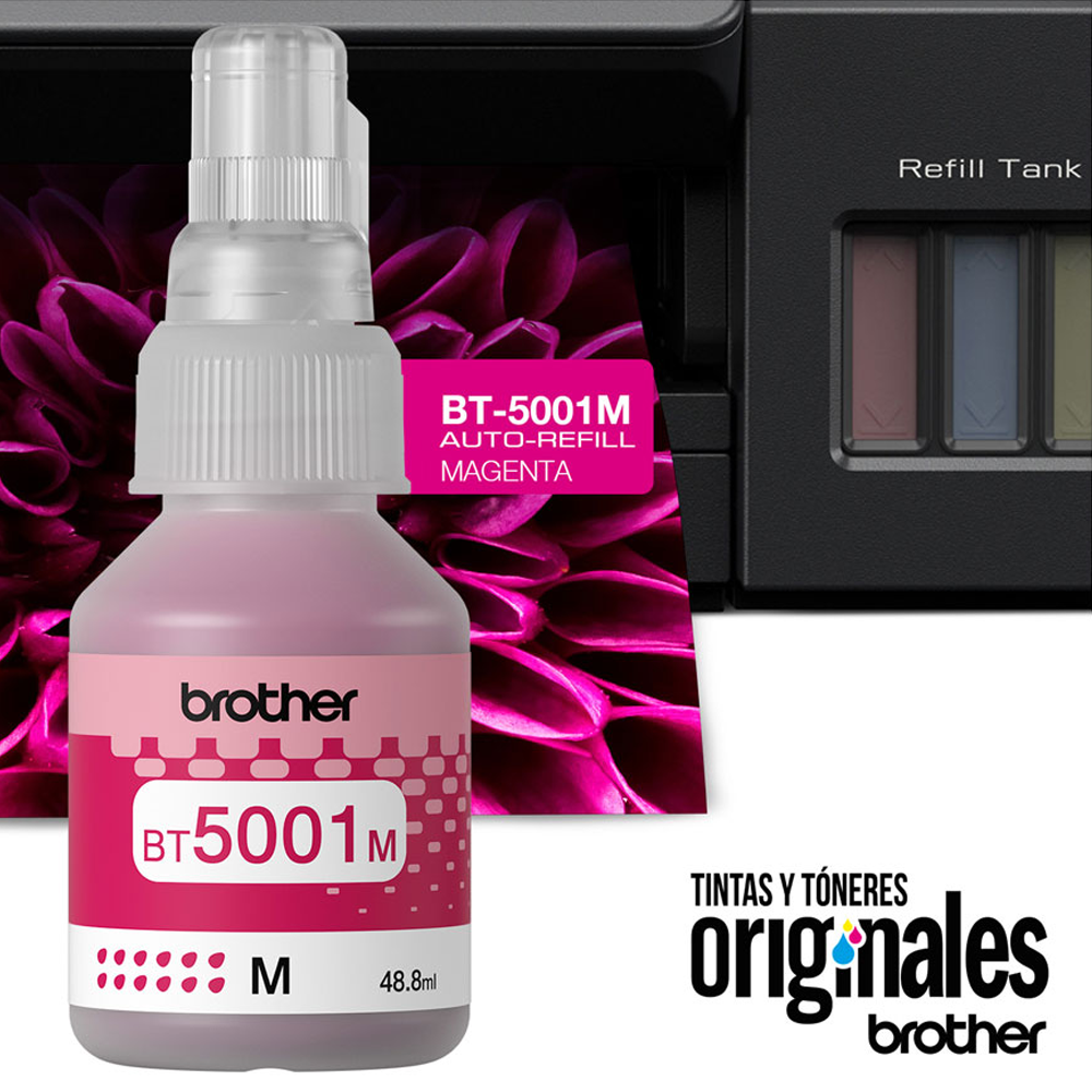 Rendimiento de 5.000 p&aacute;ginas con tinta magenta Brother