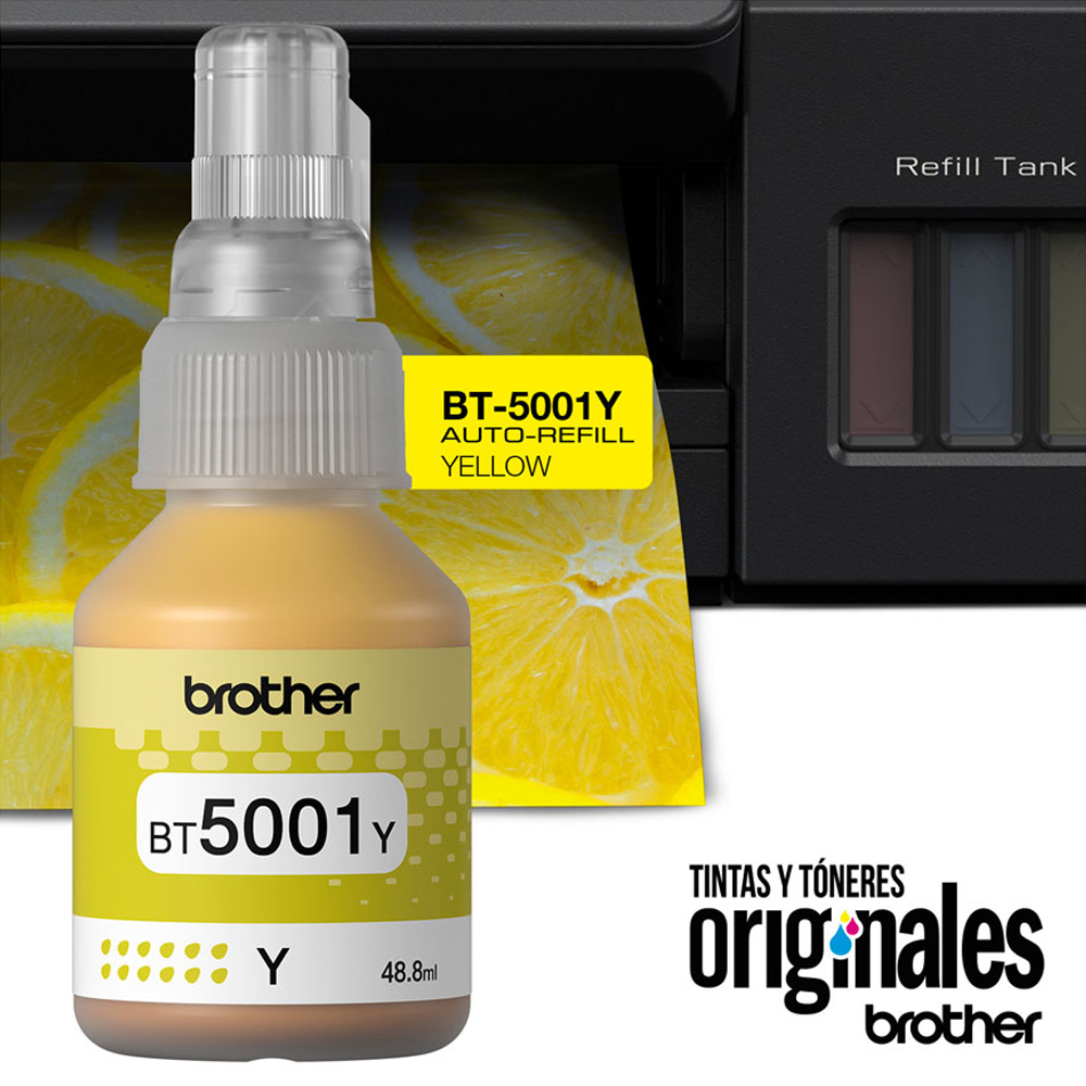 Rendimiento de 5000 p&aacute;ginas con botella de tinta Brother