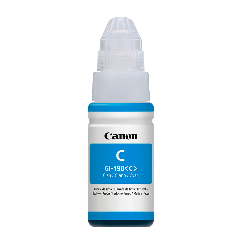 Botella de tinta Canon Gi-190 de 70 ml color Cian