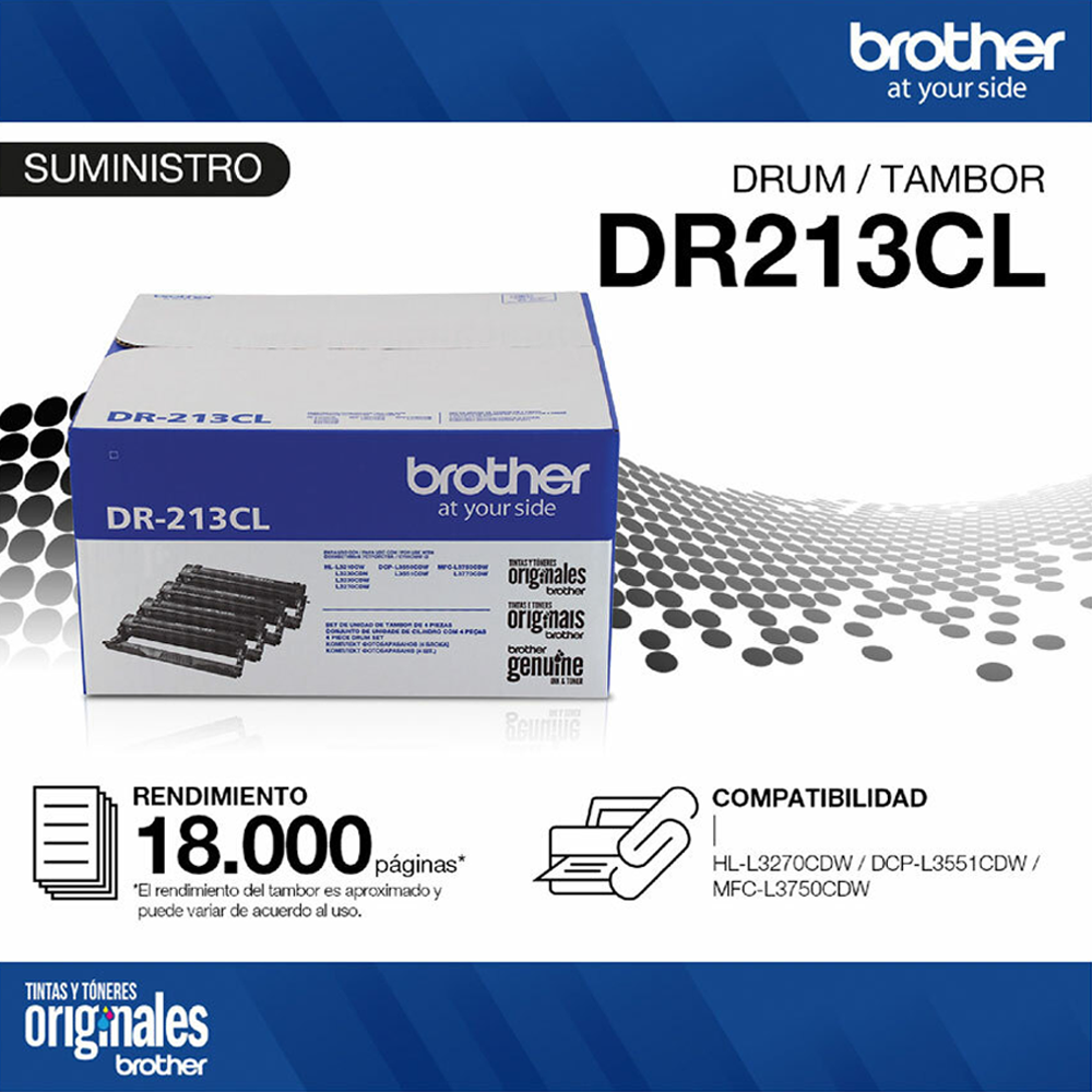 Empaque de la unidad de tambor Brother de alto rendimiento