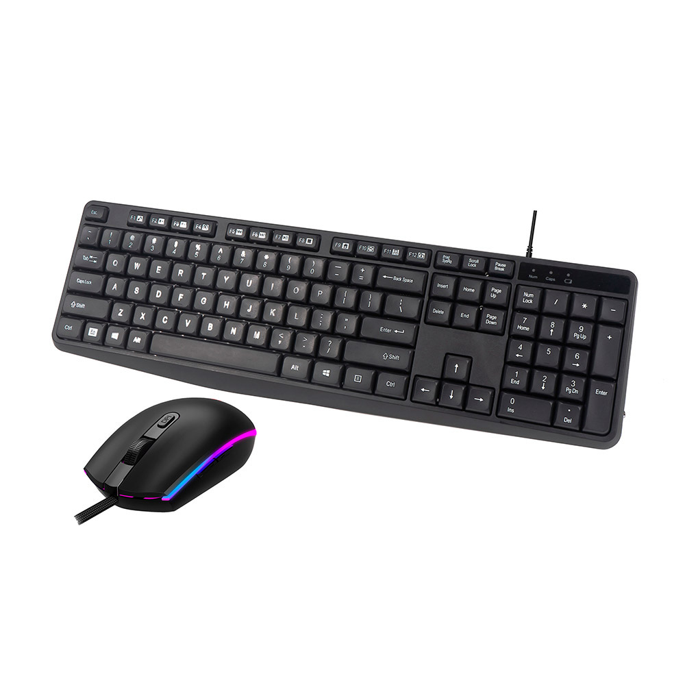 Imagen del Combo Teclado + Mouse Al&aacute;mbrico GM-003 en un fondo blanco.