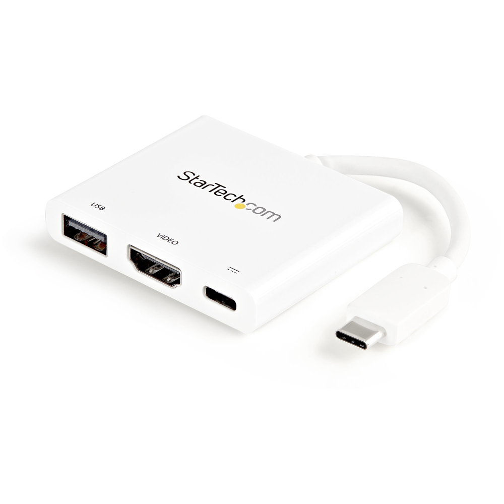 Adaptador USB-C multipuertos, color blanco