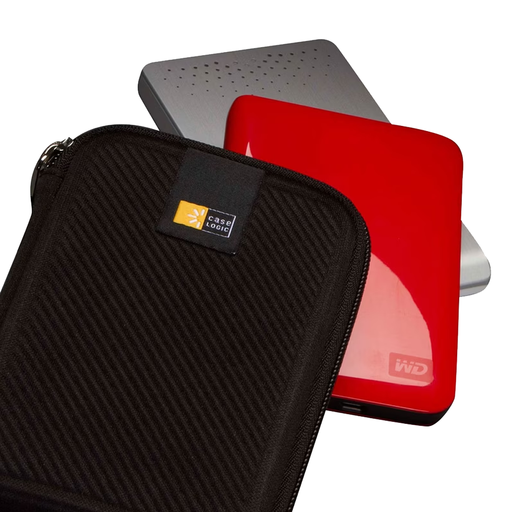 Estuche para disco duro port&aacute;til con exterior semirr&iacute;gido acanalado