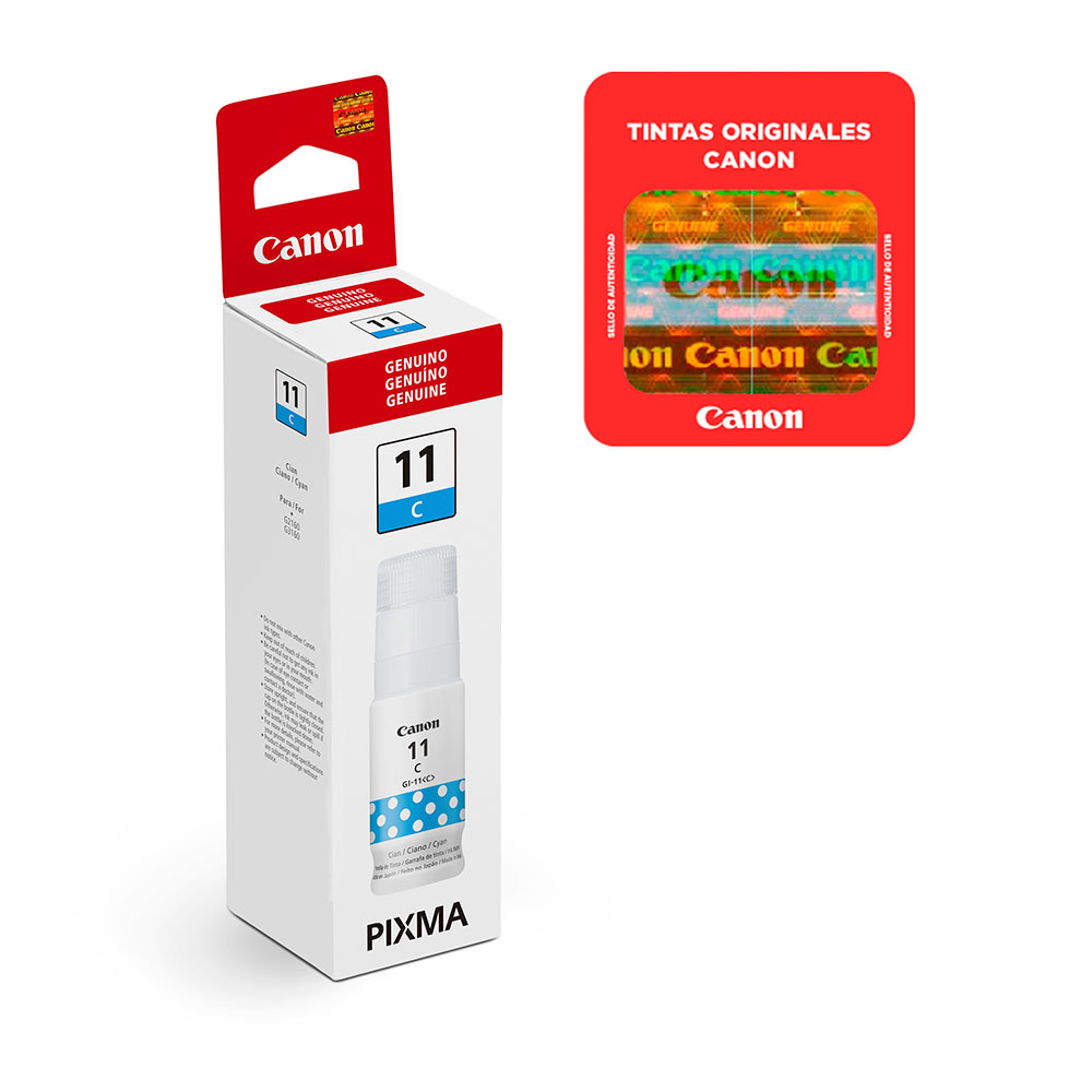 Botella de recarga Canon en caja