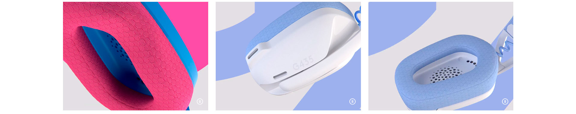 Auricular Logitech G435 mostrando ligereza y dise&ntilde;o ergon&oacute;mico ideal para gaming prolongado