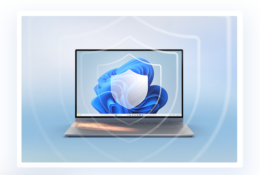 Windows 11 Home captura ilustrativa mostrando dise&ntilde;o moderno y funciones del sistema.