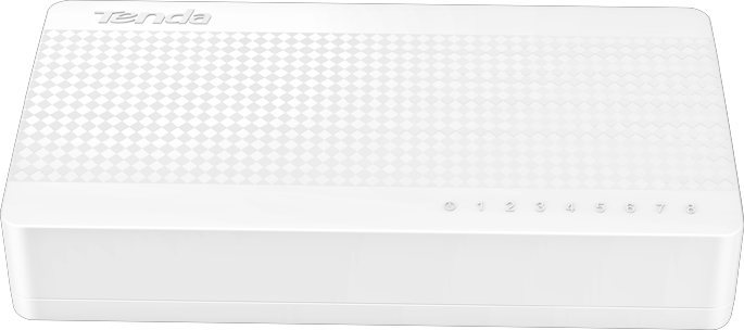 Vista 3/4 del Switch 8b 10/100 Tenda S108