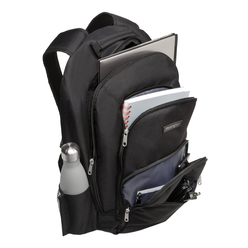 Mochila Kensington SP25 mostrando compartimentos internos