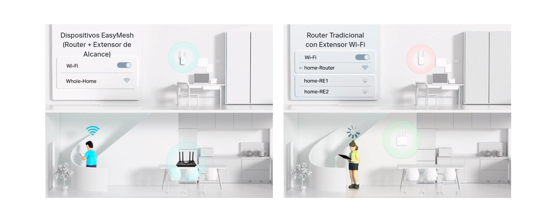 Router Wi-Fi 6 AX23 en funcionamiento con indicador de red