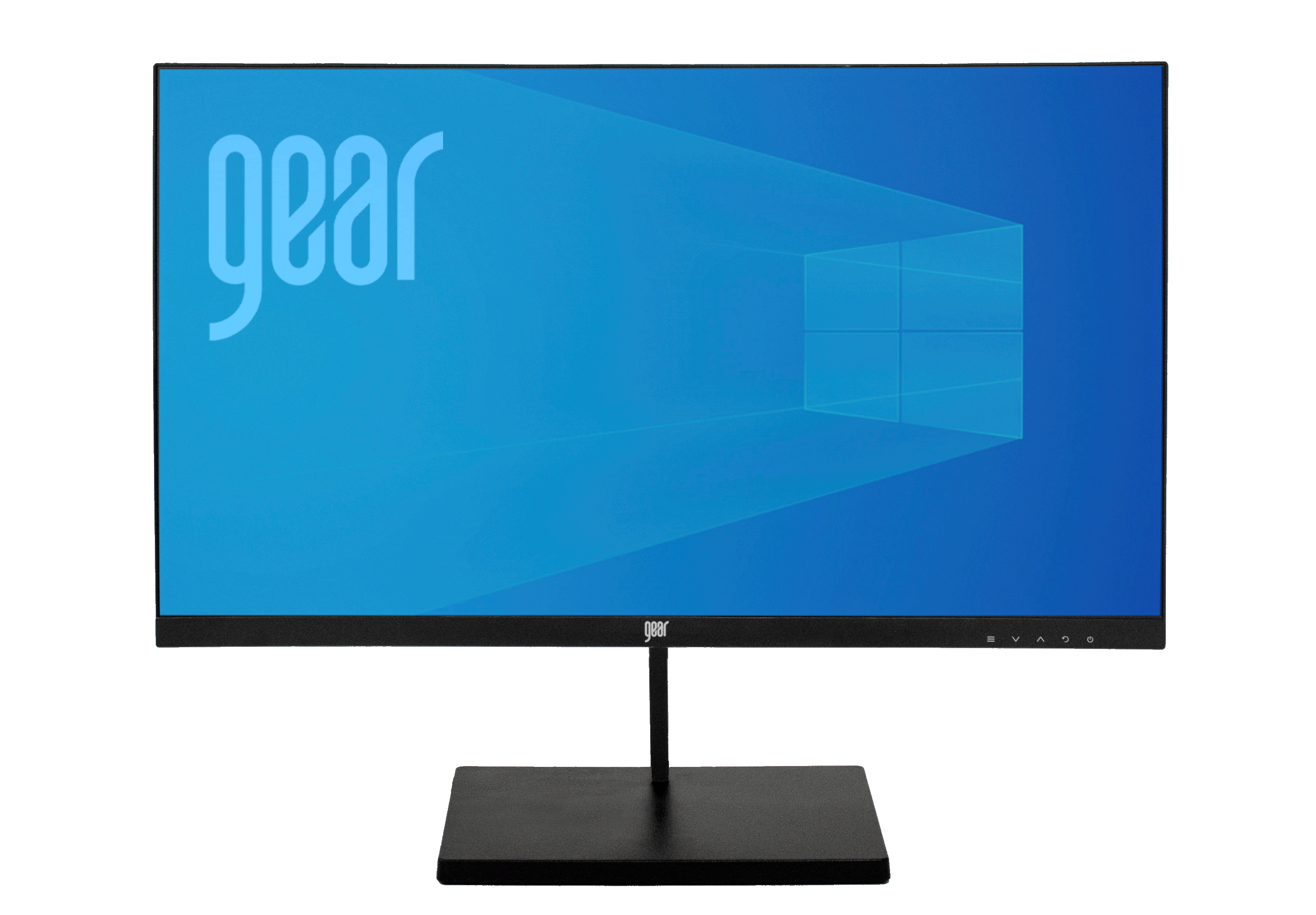 Vista frontal del monitor Full HD con panel IPS, ideal para trabajo y entretenimiento.