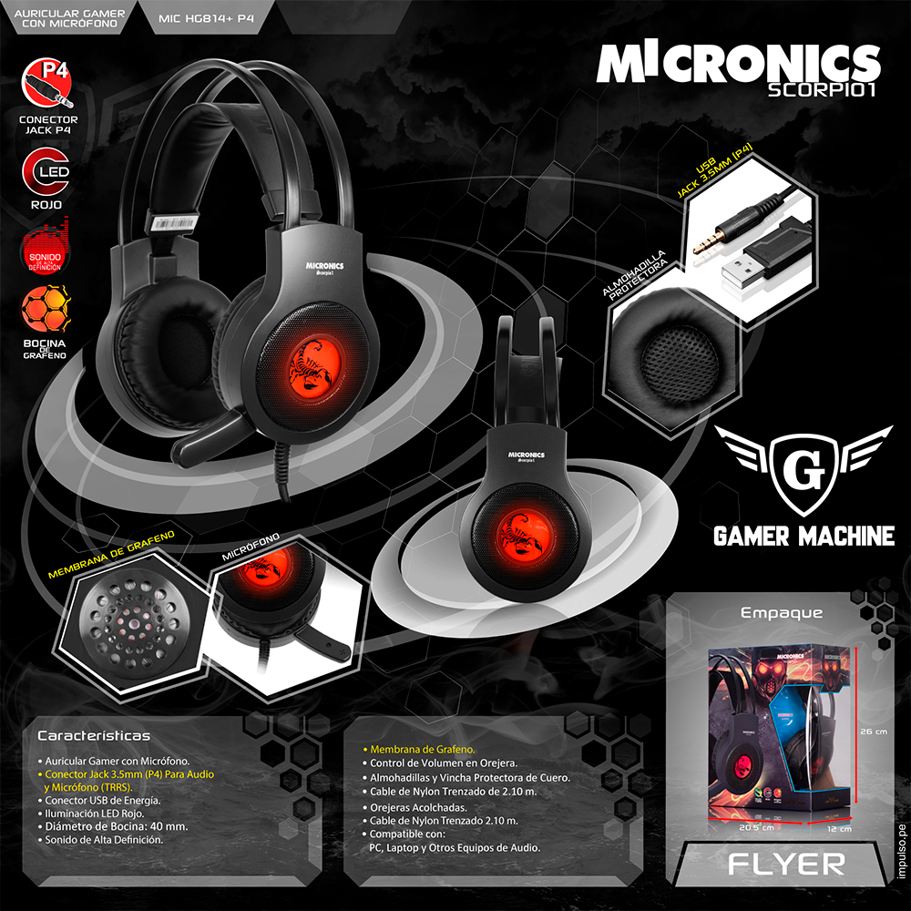 Micronics audifonos gamer
