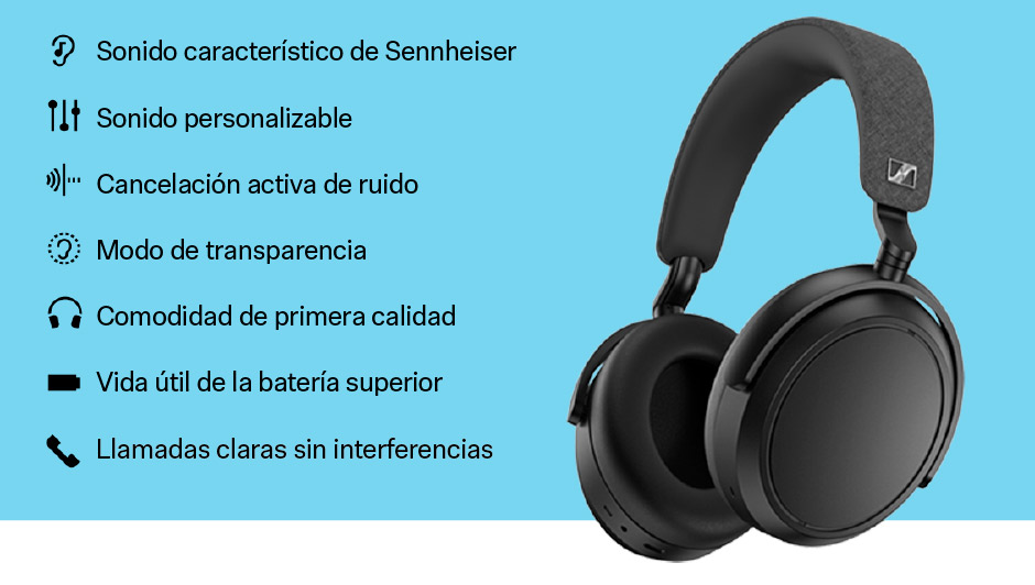 Audifonos Sennheiser Momentum 4 color negro