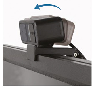 Webcam Kesingtone W2000 conectada mediante interfaz USB lista para videollamadas.
