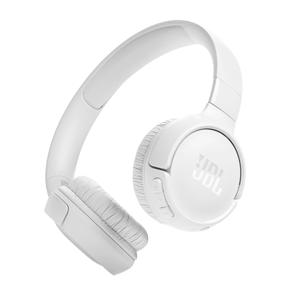 Imagen frontal de los aud&iacute;fonos Headset JBL Tune 520BT Bluetooth Negro en un fondo blanco