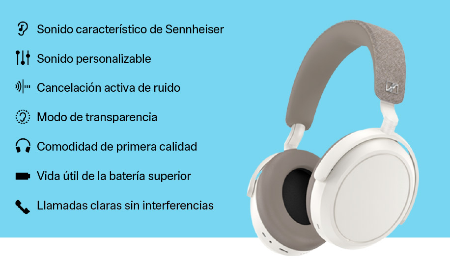 Audifonos Sennheiser Momentum 4 color blanco