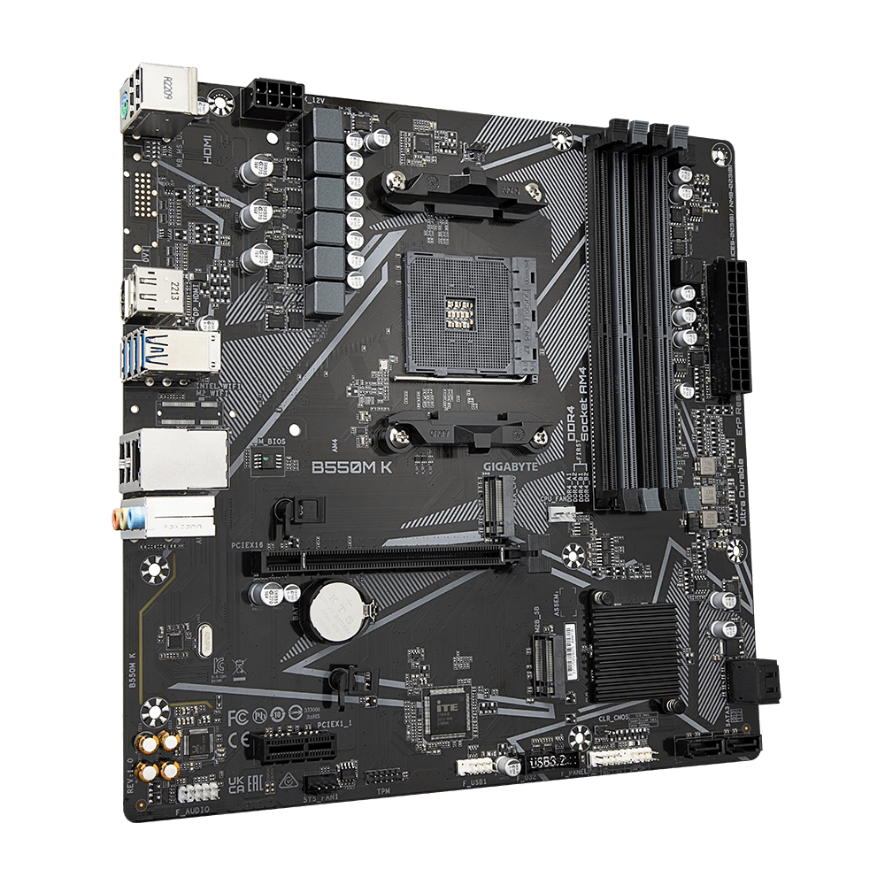 Logotipo de la placa madre B550M K serie Ultra Durable