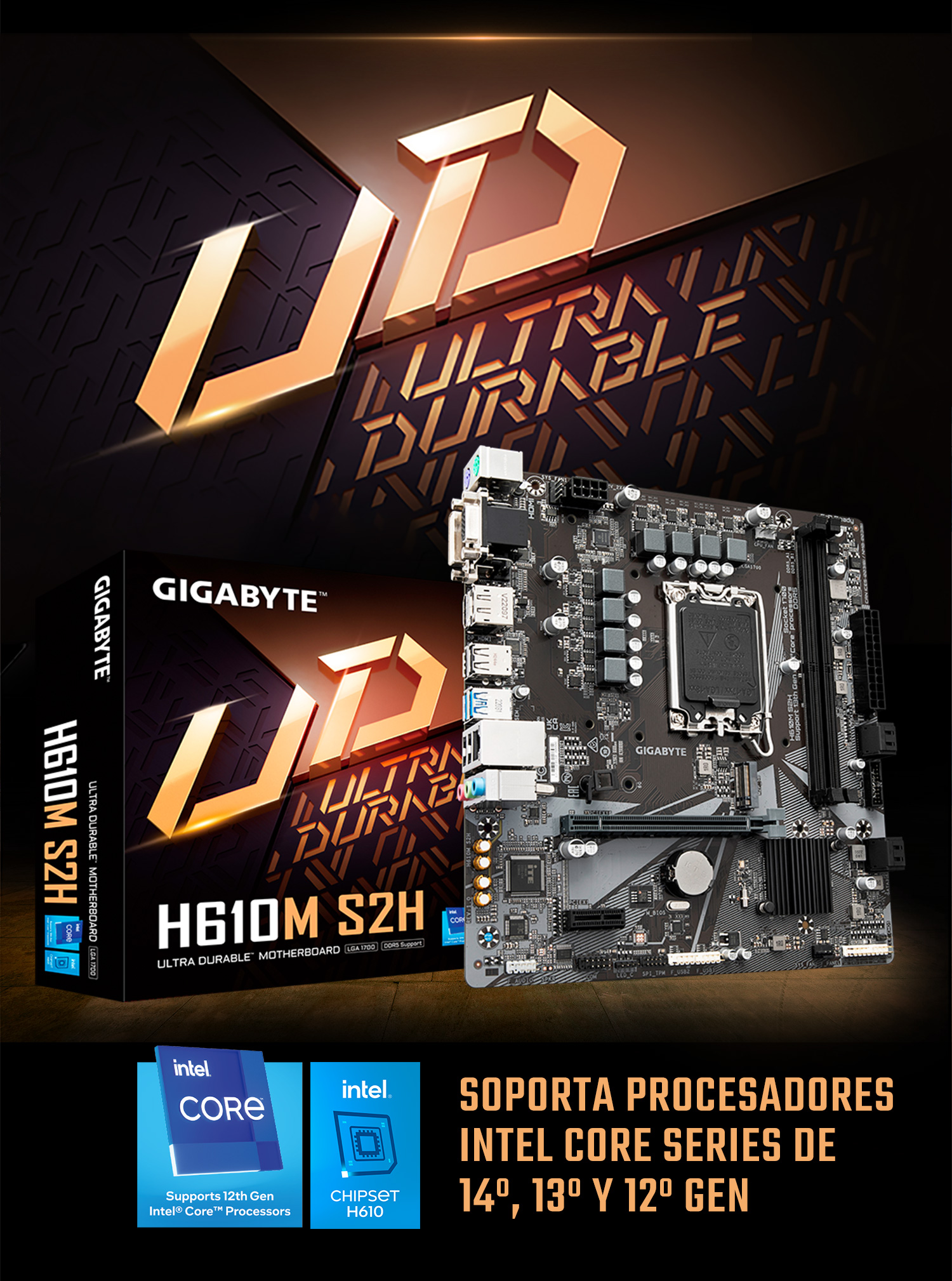 Placa Madre Gigabyte Intel H610M S2H DDR5