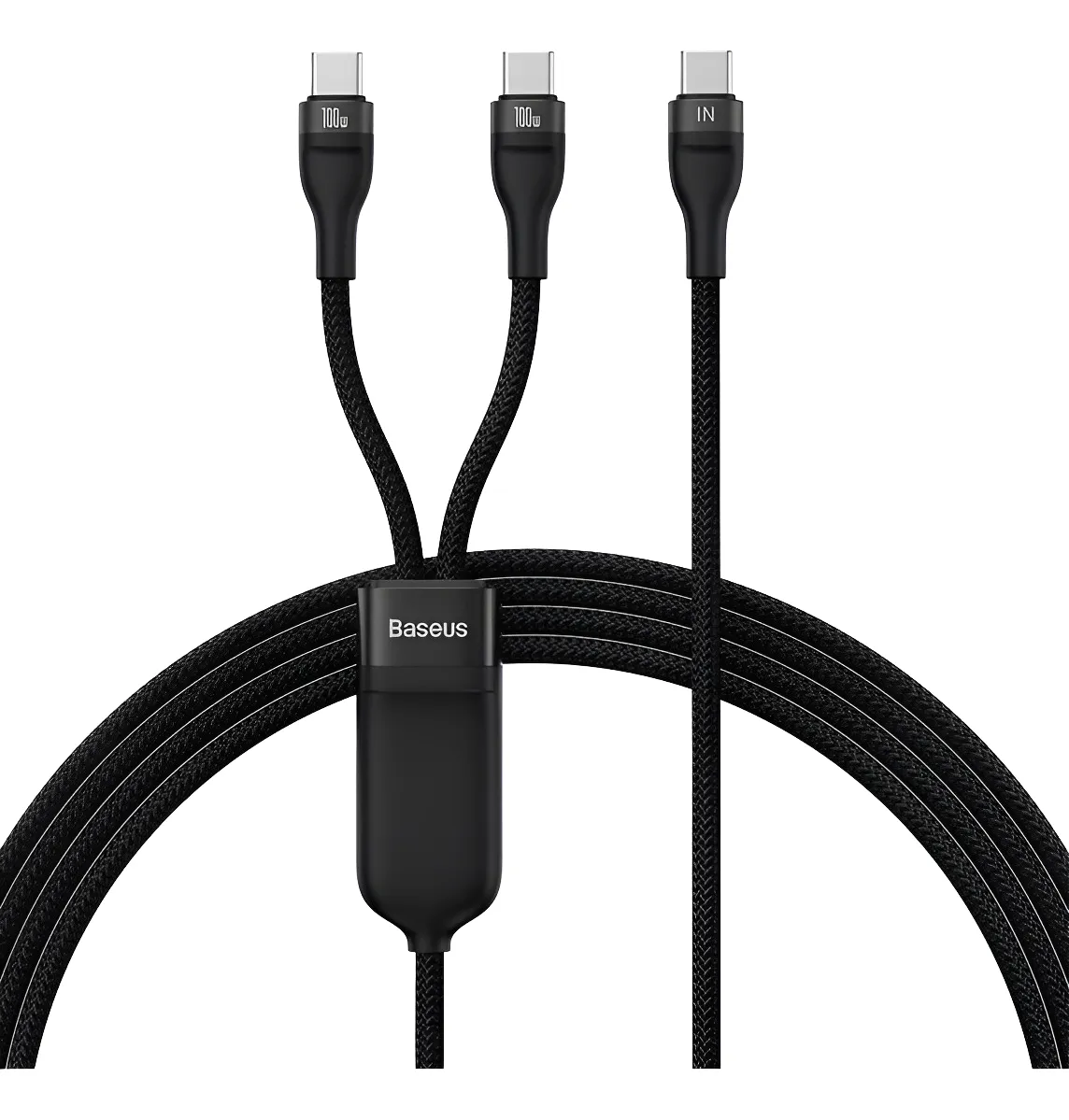 Cable Baseus de carga r&aacute;pida dual con dise&ntilde;o resistente y conectores reforzados