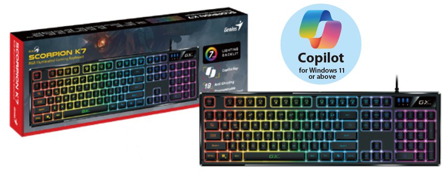 Teclado gamer Genius Scorpion K7 con iluminacion