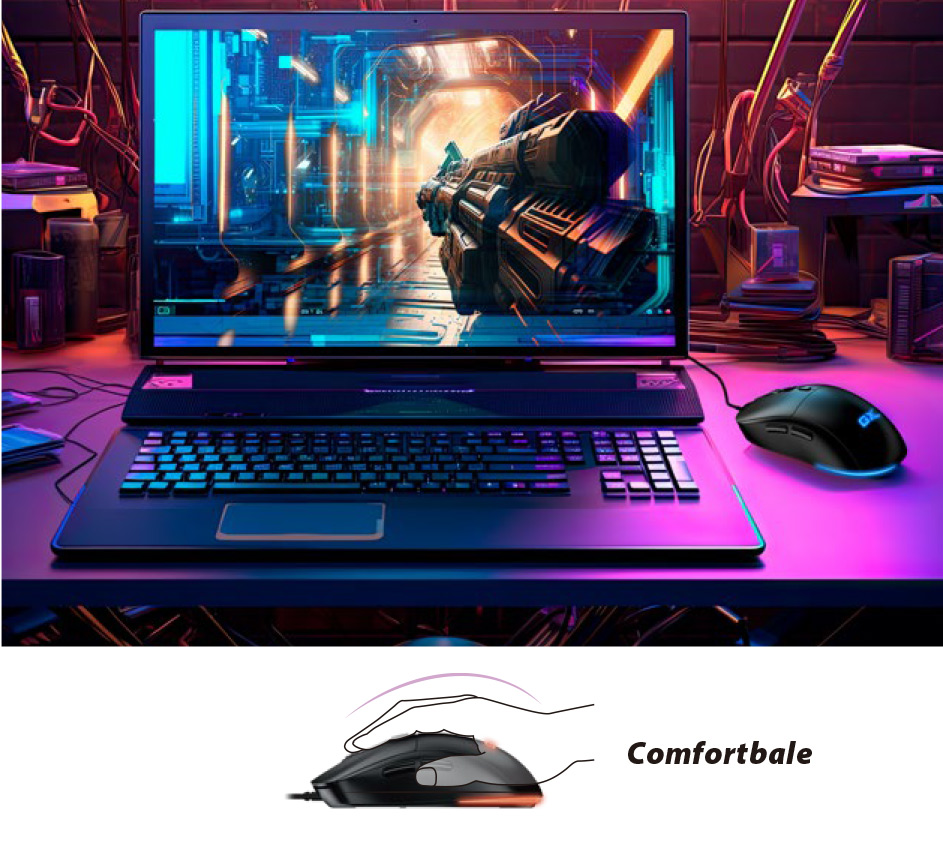 Mouse optico Genius, mouse gamer modelo Scorpion M500, modelo 31040011400