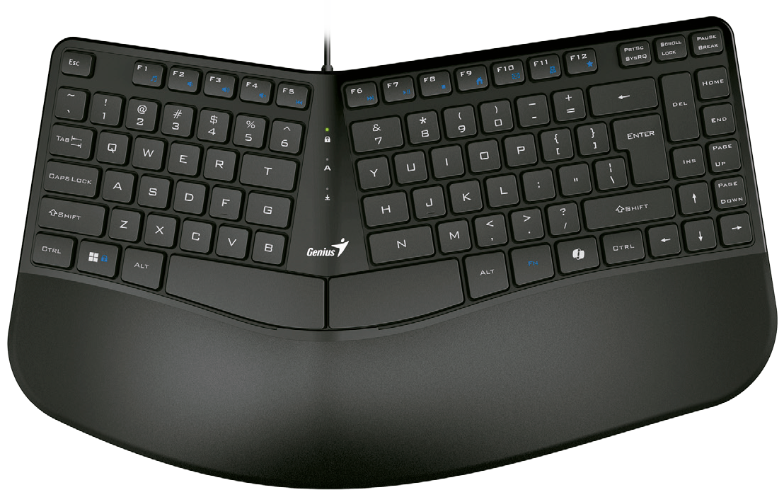 Teclado Ergonómico con Reposamanos Genius Ergo KB-700 con tecla AI Copilot