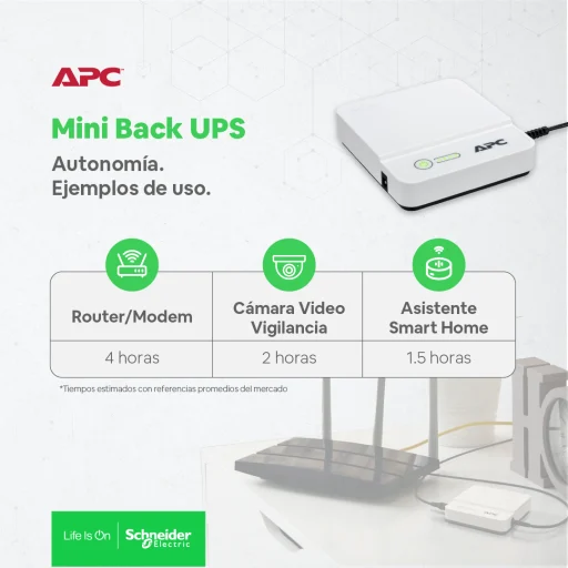 Imagen de UPS 2200VA/1200W lateral con fondo blanco.