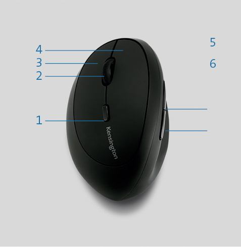 mouse para zurdos, mouse inalambrico, mouse vertical para zurdos modelo K97810WW, marca kensington