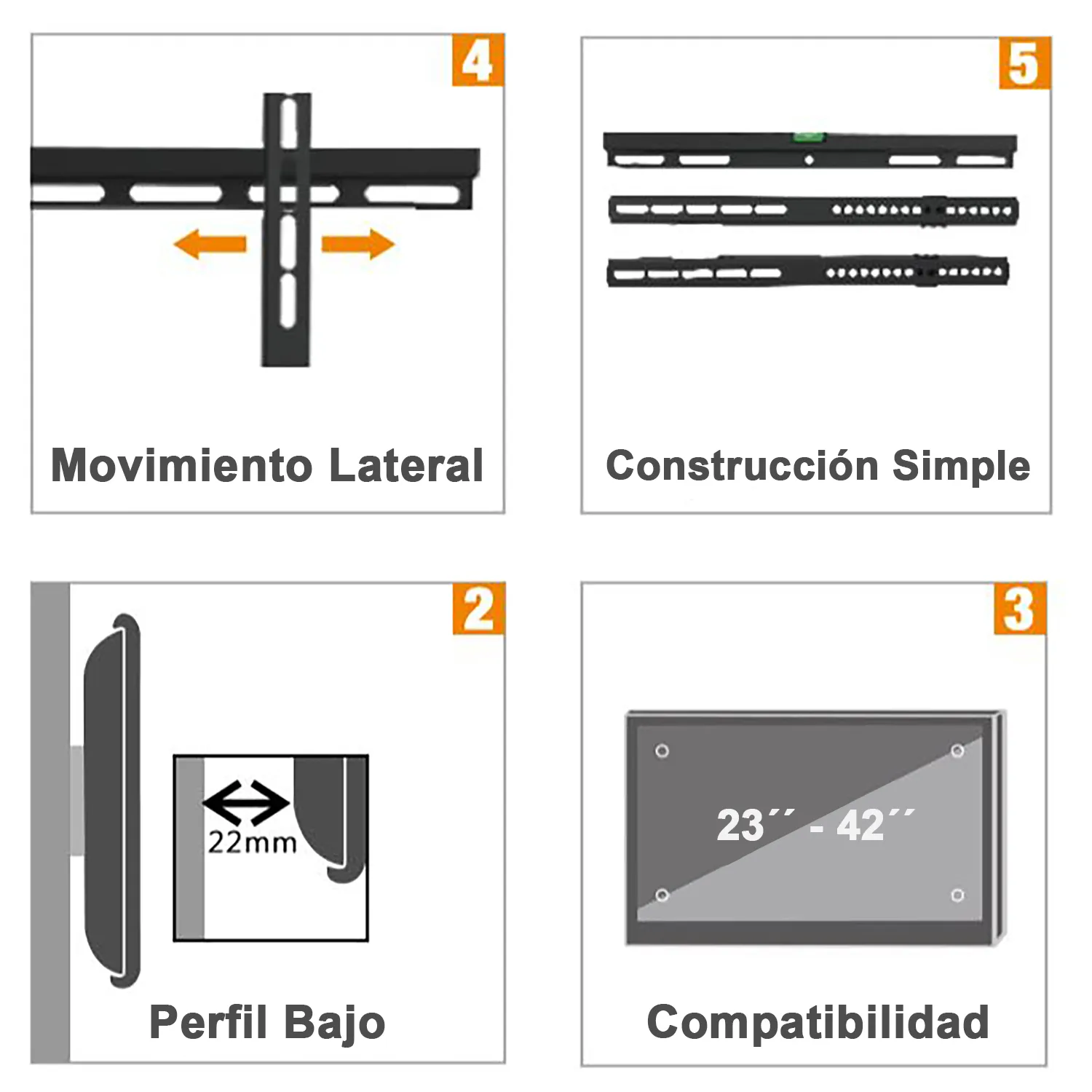 Soporte para TV 23-42 Pulgadas, Económico Macrotel