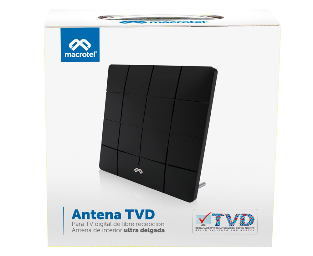 Antena Digital ultra delgada para Interiores Macrotel