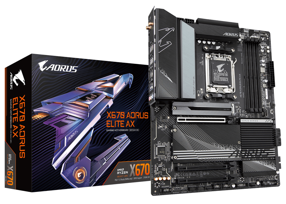 Placa Madre AMD X670 Aorus Elite AX marca Gigabyte