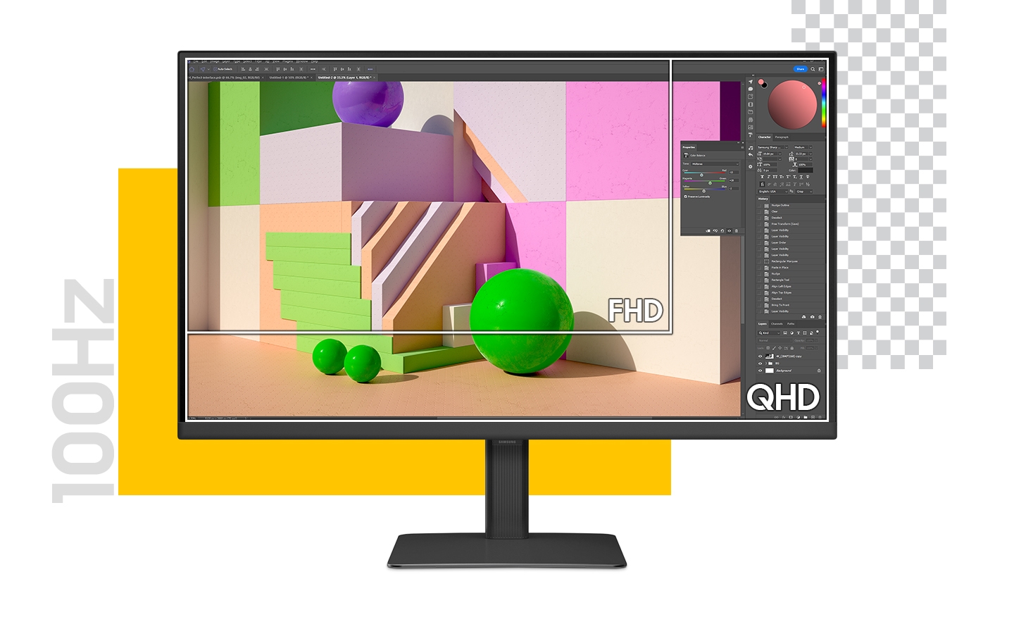 Monitor Samsung 24 S60UD ViewFinity S6 QHD 100Hz Plano