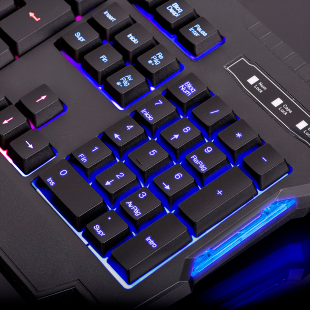 Kit Teclado Rgb Led + Mouse Gamer Usb Micronics