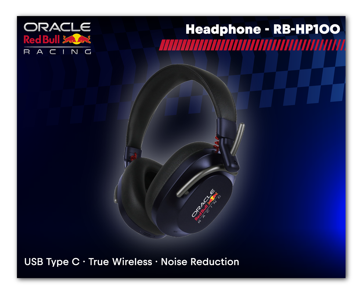 Aud&iacute;fonos headsets Oracle Red Bull Racing Noise Cancelling RB-HP100