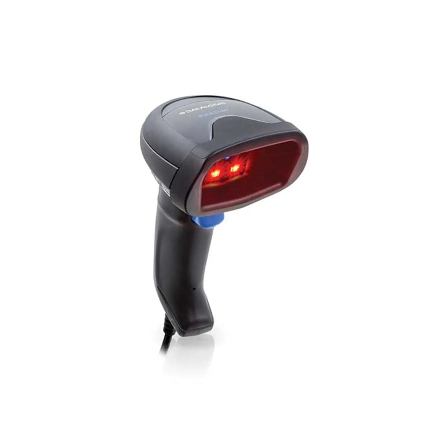 Lector de mano Datalogic capturando un c&oacute;digo 2D