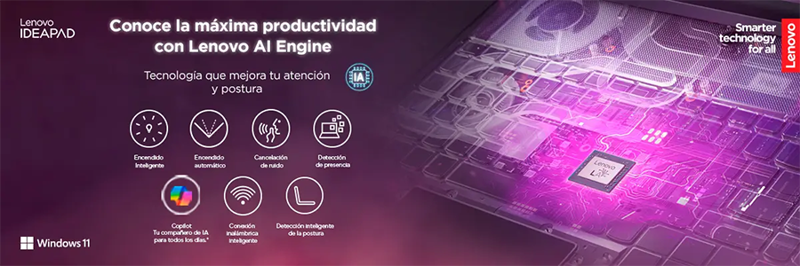 Conoce la m&aacute;xima productividad con Lenovo AI Engine