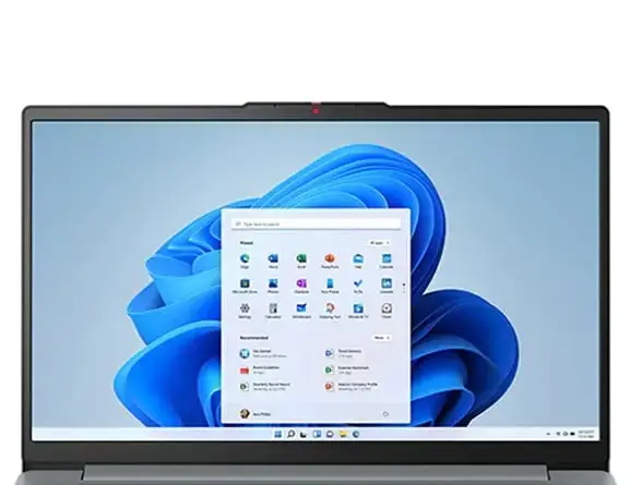 Visi&oacute;n frontal del notebook Ideapad Slim 3 destacando su pantalla de 15 pulgadas