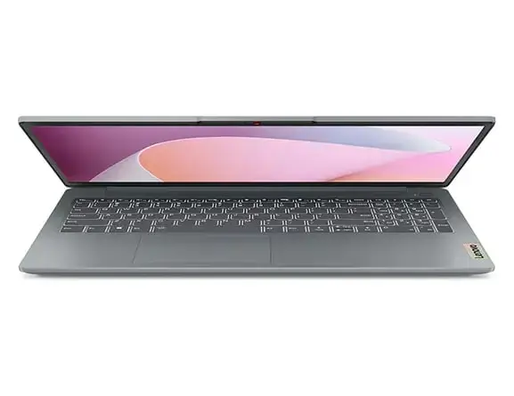 Vista frontal de Ideapad Slim 3 semi abierto