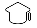 &Iacute;cono de un dibujo de una gorra de graduaci&oacute;n.