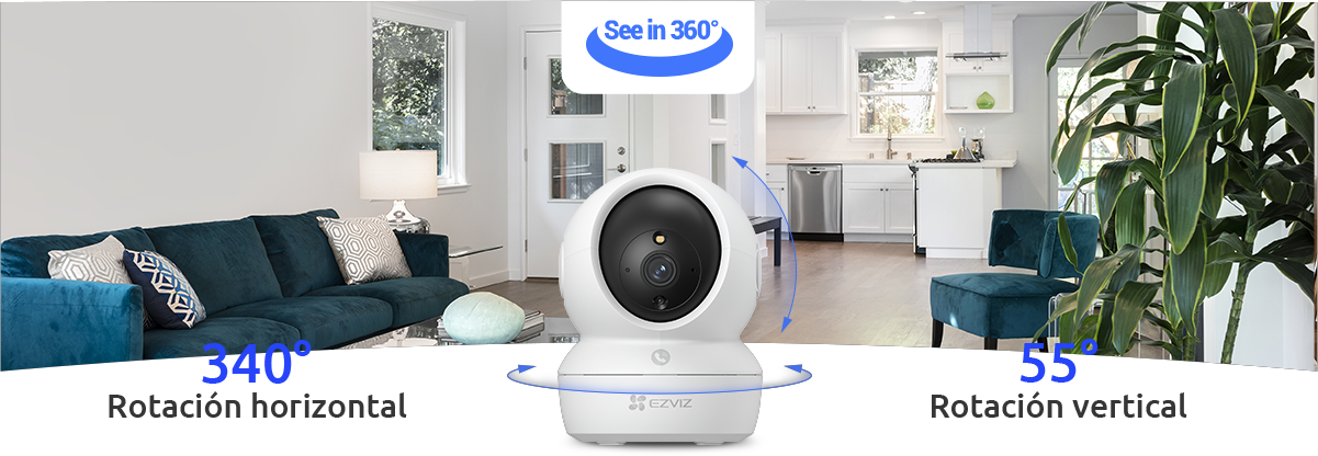 C&aacute;mara Seguridad IP 3K WiFi de interior 360&deg; H6C Pro