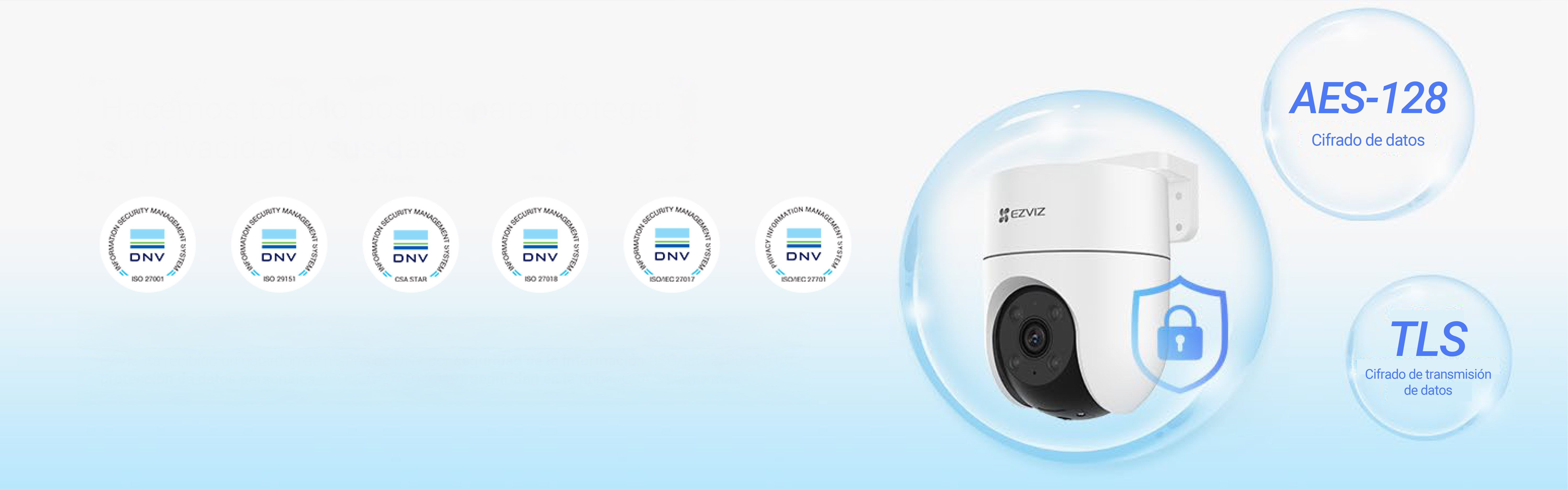 C&aacute;mara EZVIZ IP exterior funcionando en entorno lluvioso o h&uacute;medo