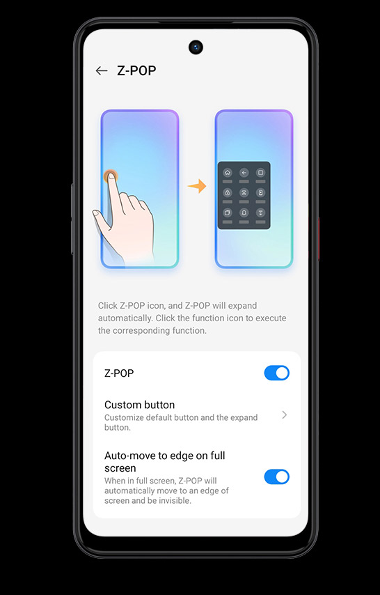 Sistema de enfriamiento de alta eficiencia del ZTE nubia Neo 3 5G.