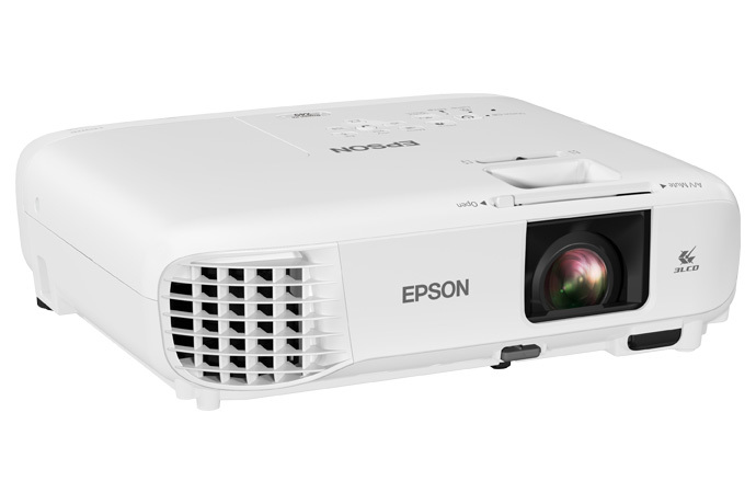 Imagen frontal con inclinaci&oacute;n hacia la derecha del Proyector Powerlite 118 3LCD 3800 Lumenes XGA.