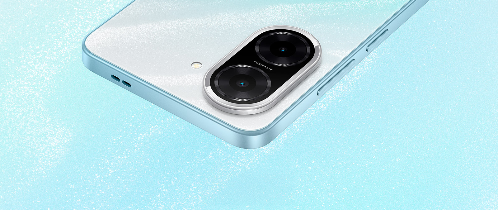 Xiaomi Redmi A5 negro, vista trasera destacando c&aacute;mara dual y dise&ntilde;o elegante